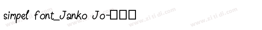 simpel font_Janko Jo字体转换
